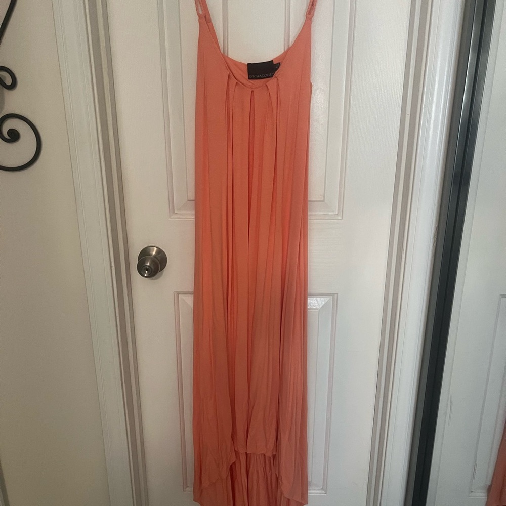 Cynthia Rowley Orange Sundress Sleeveless Spaghetti Strap Resort Wear
